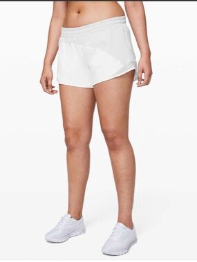 Lululemon Hotty Hot Short *Asym Midrise Light Chrome White Size 8 Run Workout